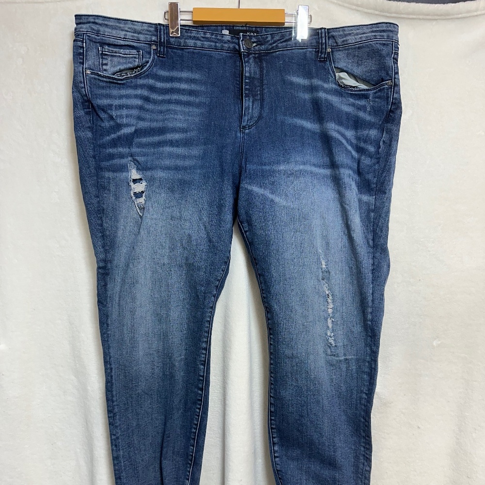 Kut From The Cloth Women's Jeans 24W Blue Reese Ankle Straight Leg